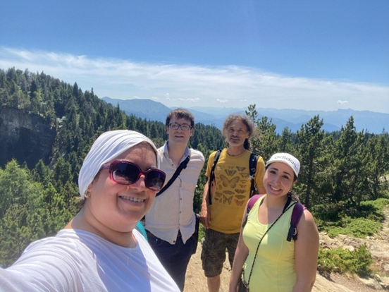Group photo from an excursion to Chamrousse, in the French Alps.